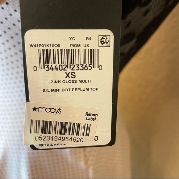 NWT Guess Mini Dot Peplum Feminine Lace Flirty Tank Top Size XS - Picture 10 of 16